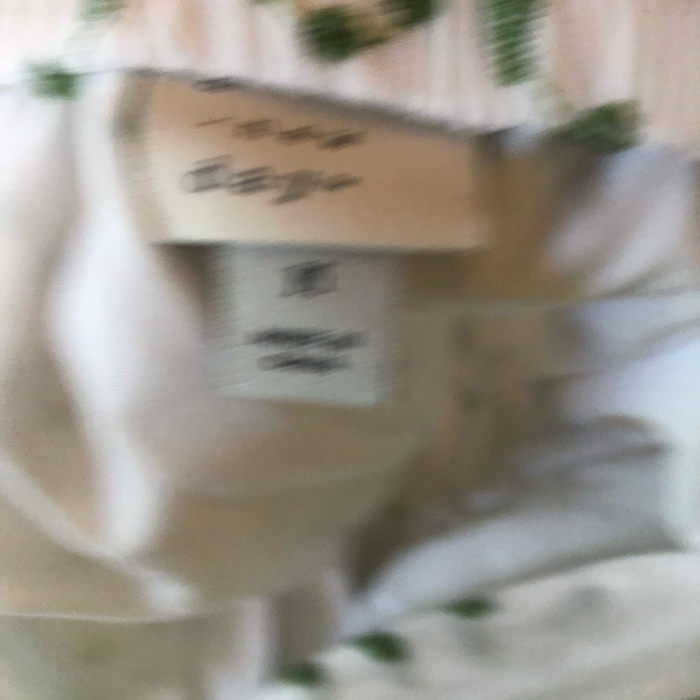 New Day/target NWOT White V-Neck Dress with Green Vine Embroidery - Picture 6 of 6